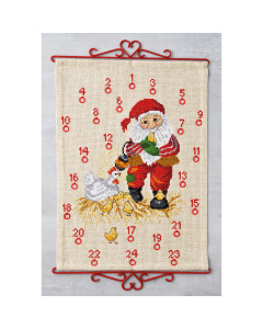 Permin 34-2230 Borduurpakket Kerstman 38x53cm - STUK