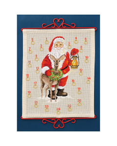 Permin 34-3280 Kerstman en hert 35x43cm - STUK