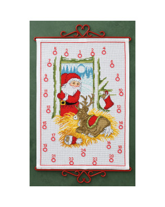 Permin 34-4211 Rendier en Kerstman 35x49cm - STUK