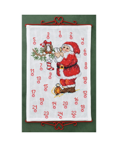 Permin 34-4217 Kerstman met vergrootglas 38x56cm - STUK