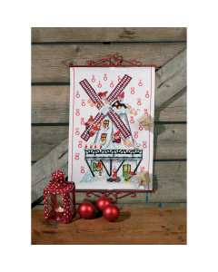 Permin 34-8280 Borduurpakket adventskalender Mill 35x51 cm - STUK