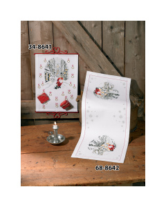 Permin 34-8641 Borduurpakket adventskalender Kerstman 32x44 cm - STUK