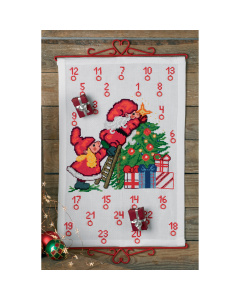 Permin 34-9221 Borduurpakket adventskalender Elf versieren boom - STUK