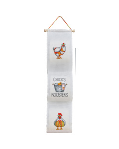 Permin 41-2407 Borduurpakket Kip en haan 63x12cm - STUK