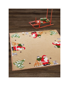 Permin 45-2211 Borduurpakket Kerstman uil 172x172cm - STUK