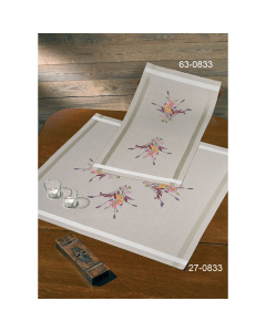 Permin 63-0833 Borduurpakket voorbedrukt Drakenbloem 80x80 cm - STUK