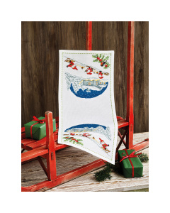 Permin 63-2212 Borduurpakket Skiën 27x65cm - STUK
