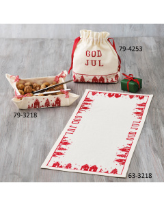 Permin 63-3218 Merry christmas met huisjes 28x64cm - STUK