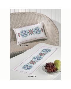Permin 63-7825 Borduurpakket tafelloper Tijdloos 24x68 cm - STUK
