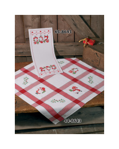 Permin 63-8643 Borduurpakket tafelloper Elven met geschenken 26x62 cm - STUK