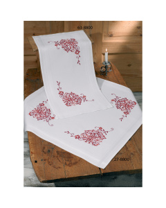 Permin 63-8800 Borduurpakket voorbedrukt roodwork 40x80 cm - STUK