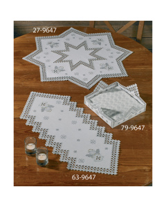 Permin 63-9647 Borduurpakket Winter Hardanger 29x67 cm - STUK