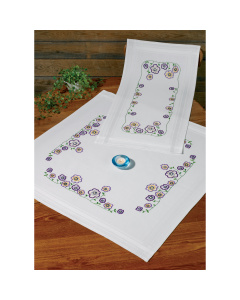Permin 63-9852 Borduurpakket voorbedrukt Bloemen 40x80 cm - STUK
