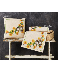 Permin 68-2457 Borduurpakket Vogels 36x86cm - STUK