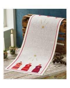 Permin 68-4519 De drie wijzen rood 32x90cm - STUK