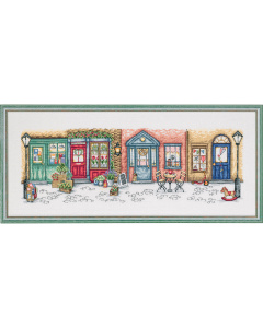 Permin 70-0160 Borduurpakket Winkelstraat 71x30 cm - STUK