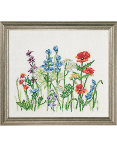 Permin 70-0306 Borduurpakket Fieldflowers 38x33 cm - STUK