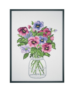 Permin 70-1131 Borduurpakket Pansy 58x42 cm - STUK