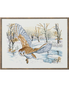 Permin 701304 Borduurpakket Kerkuil 30x40cm - STUK