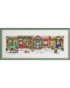 Permin 90-8210 Borduurpakket Kerststraat 71x30 cm - STUK