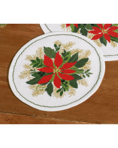 Permin 95-3862 Borduurpakket tafelkleed Kerst sterren - STUK