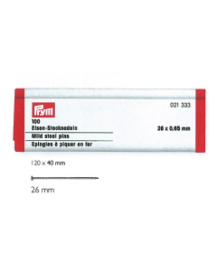Prym 021333 Spelden ijzer 0,65 x 26 mm zilverkleurig - Brief