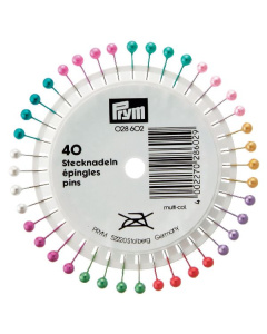 Prym 028602 Parelkopspelden staal gehard 0,58 x 40 mm ass. kleuren - STUK