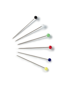 Prym 029158 Glaskopspelden zilverkleurig 0,60 x 30 mm ass. kleuren - Doos
