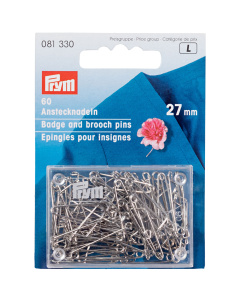 Prym 081330 Corsagespeldjes ijzer 27 mm zilverkleurig - Kaart