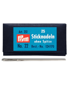 Prym 124170 Borduurnaalden zonder punt staal No.22 zilverkleurig 0,90x40mm - Brief