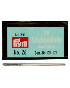 Prym 124174 Borduurnaalden zonder punt staal No.26 zilverkleurig 0,60x34mm - Brief