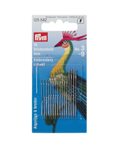Prym 125542 Crewelnaalden fijn staal No. 3-9 ass. - Kaart