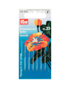 Prym 125552 Borduurnaalden met punt staal No. 22  0,90x40mm - Kaart