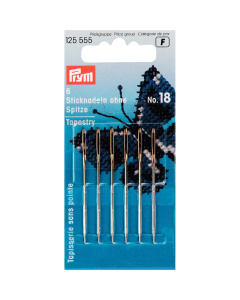 Prym 125555 Borduurnaalden zonder punt staal No. 18 1,20x50mm - Kaart