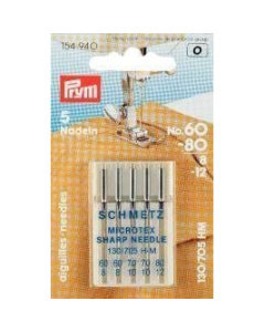 Prym 154940 Naaimachinenaalden Sys. 130/705H-M MICROTEXTIEL 60-80 - Kaart