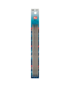 Prym 191491 Kousen- en handschoenbreinaalden ALU 20 cm 3,50 mm grijs - Kaart