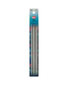Prym 191493 Kousen- en handschoenbreinaalden ALU 20 cm 4,50 mm grijs - Kaart