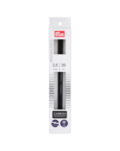 Prym 194221 Kousenbreinaalden ergonomisch Carbon 2,5/20 5st - Kaart