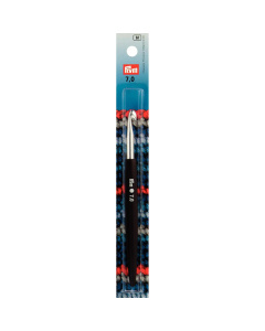 Prym 195360 Wolhaaknaald met softgreep alu zilver 16 cm 7,00 mm - Kaart