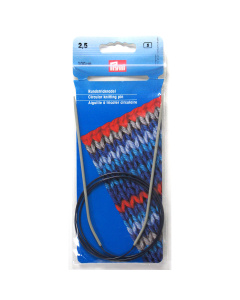 Prym 211221 Rondbreinaald ALU grijs 100 cm 2,50 mm - Kaart