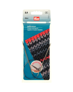Prym 212110 Rondbreinaald MS zilverkleurig 40 cm 2,50 mm - STUK
