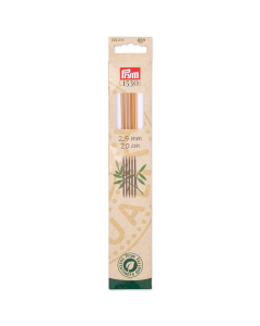 Prym 222211 Kousenbreinaalden Bamboe 20cm 2.5mm - Kaart