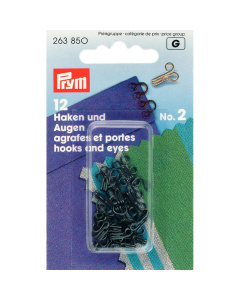 Prym 263850 Haken en ogen MS 2 zwart - Kaart