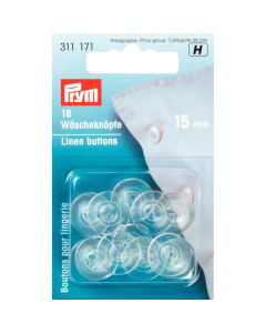Prym 311171 Linnen knopen KST 15 mm transparant - Kaart
