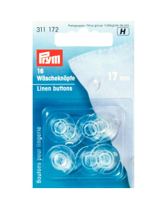 Prym 311172 Linnen knopen KST 17 mm transparant - Kaart