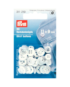 Prym 311210 Hemdenknopen KST 11 + 9 mm imitatiepaarlemoer/antraciet - Kaart