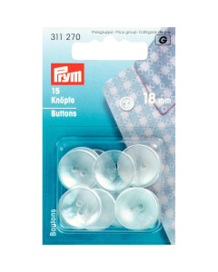 Prym 311270 Knopen voor pyjama's KST imitatiepaarlemoer 18 mm - Kaart