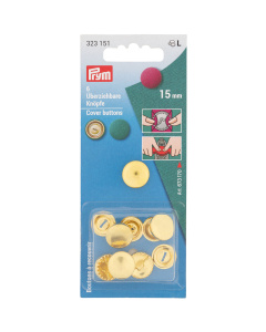Prym 323151 Stofknopen MS zonder matrijs 15 mm zilverkleurig - Kaart
