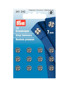 Prym 341242 Aannaaidrukknopen MS 7 mm zilverkleurig - Kaart
