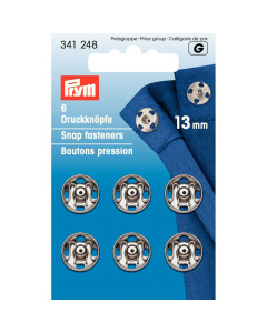 Prym 341248 Aannaaidrukknopen MS 13 mm zilverkleurig - Kaart